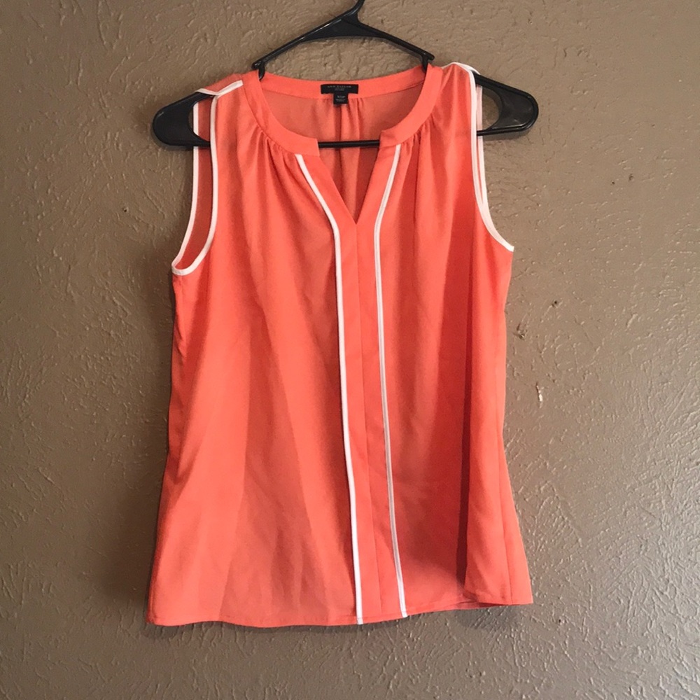 Orange/peach petite Ann Taylor shirt